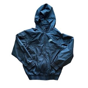 Youth Nike Black Hooded Wind Jacket, size Large